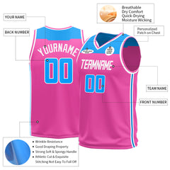 Custom Pink Basketball Jersey Athletic Sports Shirts Design Your Own