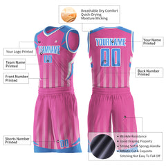 Custom Pink Mesh Basketball Uniform Design Your Own Jersey