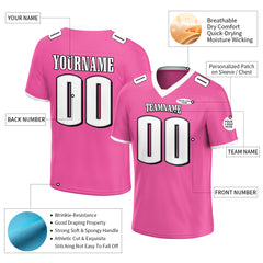 Custom Pink Football Jersey Athletic Special Fans Edition Shirt For Adult Youth