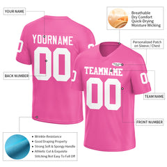 Custom Pink Football Jersey Athletic Special Fans Edition Shirt