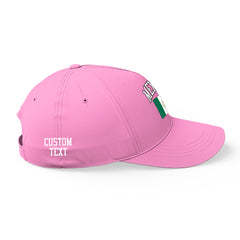 Custom Pink Baseball Cap Mexico Flag Adjustable Hat