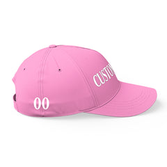 Custom Pink Print Logo Text Adjustable Snapback Cotton Twill Hat