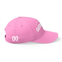 Custom Pink Print Caps Personalized Logo Text Hat Ideal for Business Events Gifts