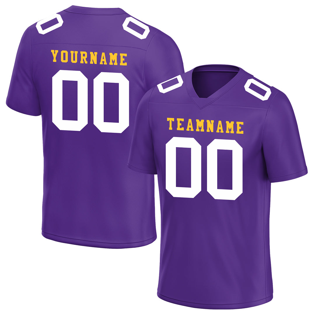 Custom Purple Football Jersey Team Uniforms For Adult Youth Unisex