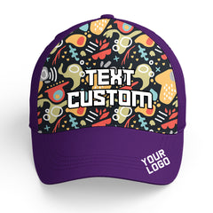 Custom Purple Baseball Cap Casual Adjustable Hat Ideal for Business Events and Gifts