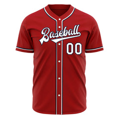 Custom Red Full Button Down Mesh Fans Special Edition Authentic Baseball Jersey