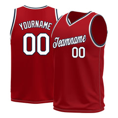 Custom Red Basketball Jersey Mesh Sports Performance Team Uniform