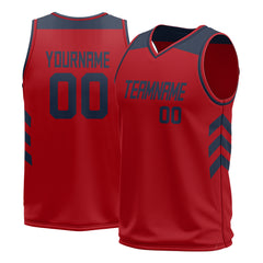 Custom Red Mesh Basketball Athletic Performance Jersey