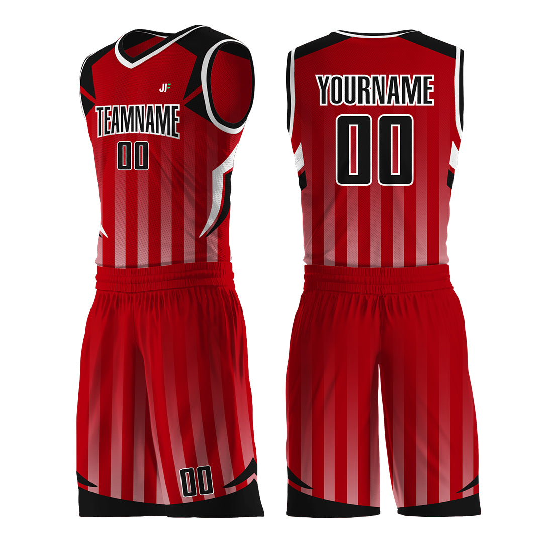 Custom Red Mesh Basketball Uniform Design Your Own Jersey