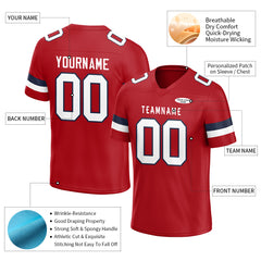 Custom Red Football Jersey Athletic Shirt For Adult Youth