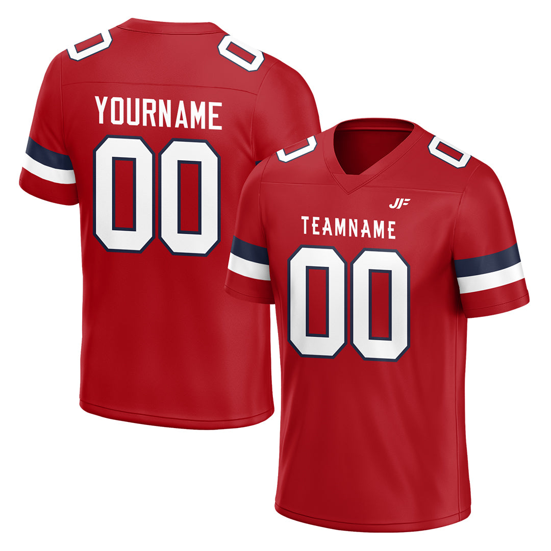 Custom Red Football Jersey Athletic Shirt For Adult Youth