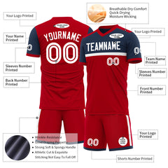 Custom Red Soccer Uniform Training Outfit Sportswear