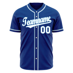 Custom Royal Full Button Up Mesh Fans Special Edition Authentic Baseball Jersey