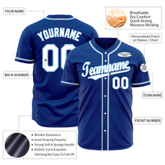 Custom Royal Full Button Up Mesh Fans Special Edition Authentic Baseball Jersey