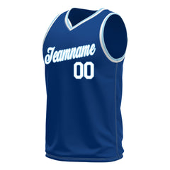 Custom Royal Basketball Jersey Mesh Sports Performance Team Uniform