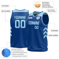 Custom Royal Mesh Basketball Athletic Performance Jersey