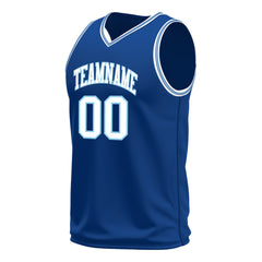 Custom Royal Basketball Jersey Mesh Sports Athletic Performance Shirts