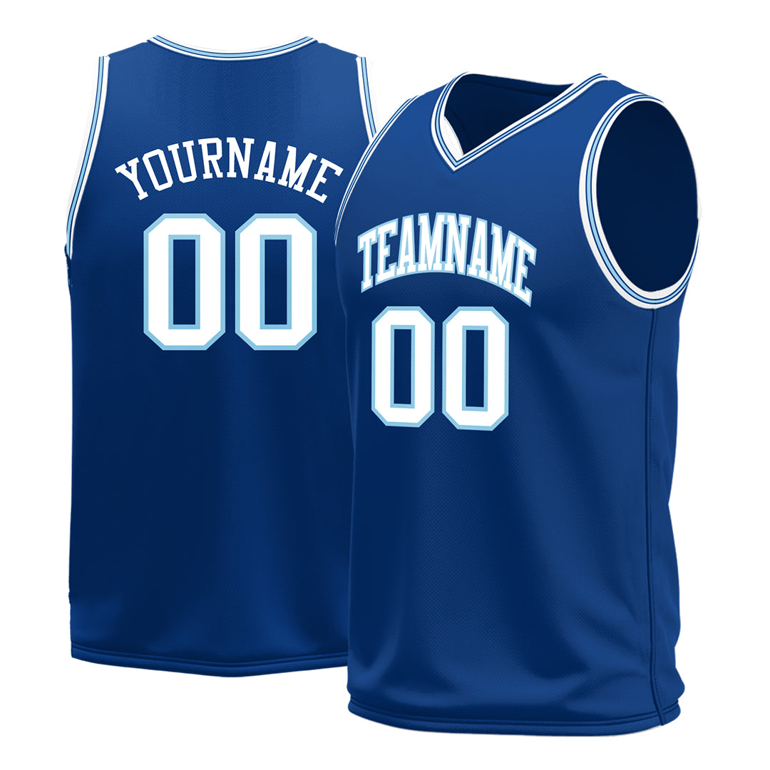 Custom Royal Basketball Jersey Mesh Sports Athletic Performance Shirts