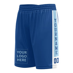 Custom Royal Mesh Sports Basketball Shorts with Side Pockets