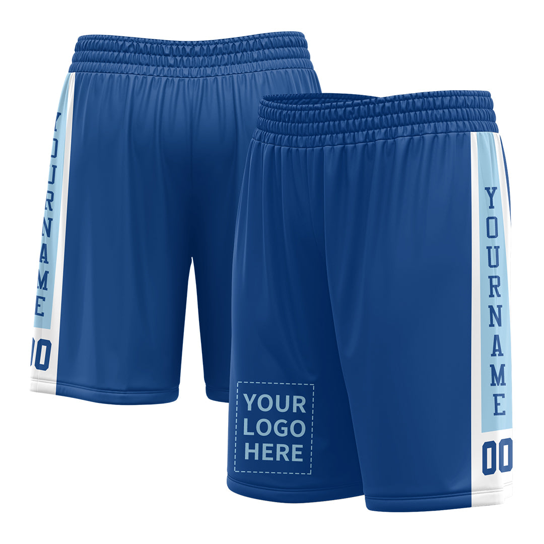 Custom Royal Mesh Sports Basketball Shorts with Side Pockets