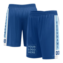 Custom Royal Mesh Sports Basketball Shorts with Side Pockets