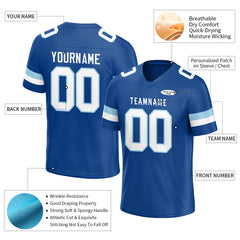 Custom Royal Football Jersey Athletic Shirt For Adult Youth