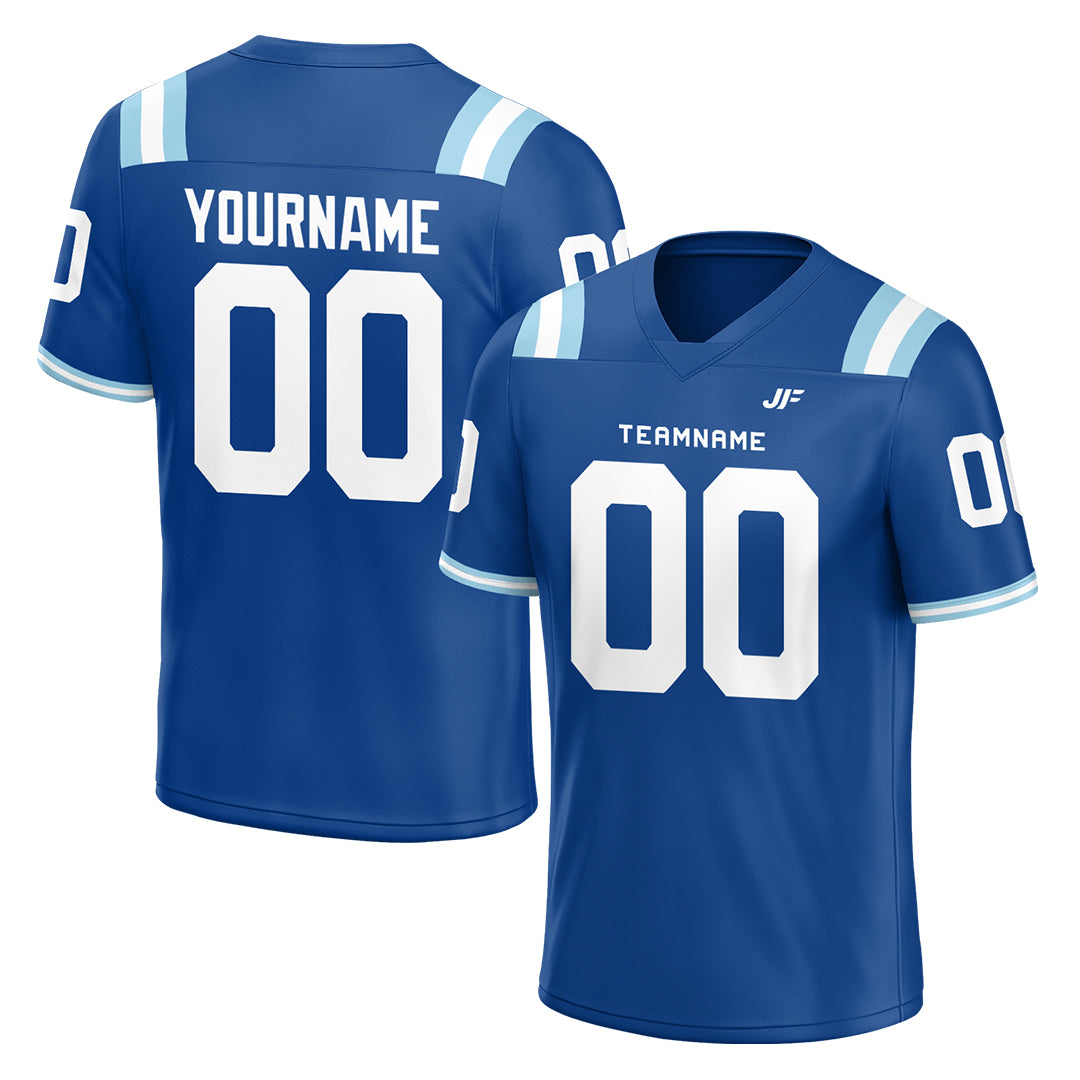 Custom Royal Football Jersey Athletic Shirt For Adult Youth Unisex