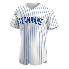 Custom Royal Pinstripe Full Button Down Mesh Fans Special Edition Authentic Baseball Jersey