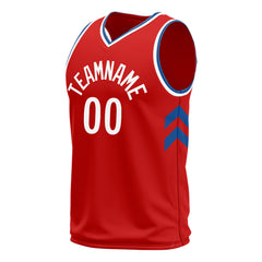 Custom Red Basketball Jersey Athletic Sports Shirts For Aldult Youths