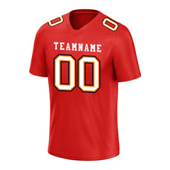 Custom Red Football Jersey Player Fans Team Uniforms For Adult Youth Unisex