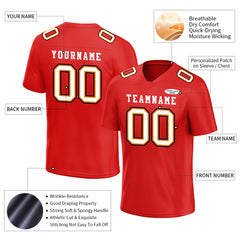 Custom Red Football Jersey Player Fans Team Uniforms For Adult Youth Unisex