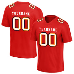 Custom Red Football Jersey Team Uniforms For Adult Youth Unisex