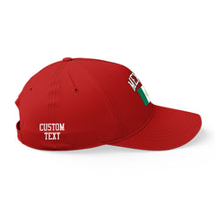 Custom Red Baseball Cap Mexico Flag Adjustable Hat