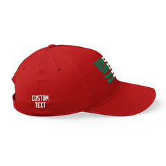 Custom Red Baseball Cap Mexican Flag Adjustable Hat for Men and Women