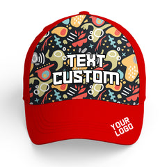 Custom Red Baseball Cap Casual Adjustable Hat Ideal for Business Events and Gifts