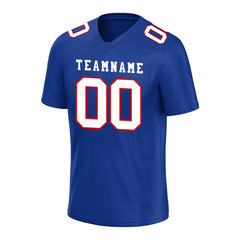 Custom Royal Blue Football Jersey Player Fans Team Uniforms For Adult Youth Unisex