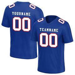 Custom Royal Blue Football Jersey Team Uniforms For Adult Youth Unisex