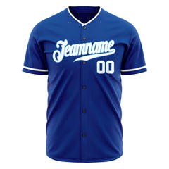 Custom Royal Full Button Down Fans Special Edition Authentic Baseball Jersey