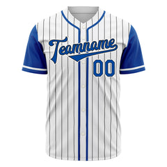 Custom Royal Pinstripe Two Tone Authentic Vintage Baseball Jersey