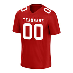 Custom Ruby Red Football Jersey Player Fans Team Uniforms For Adult Youth Unisex