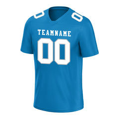 Custom Sky Blue Football Jersey Player Fans Team Uniforms For Adult Youth Unisex