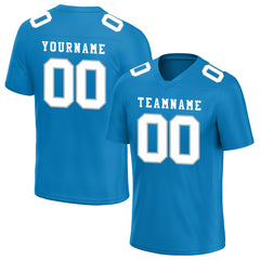 Custom Sky Blue Football Jersey Team Uniforms For Adult Youth Unisex