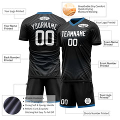 Custom Gray Back Soccer Uniform Training Outfit Sportswear Jersey