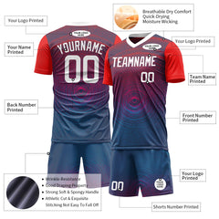 Custom Royal Red Soccer Uniform Training Outfit Sportswear Jersey