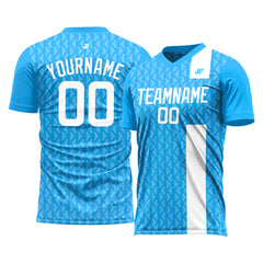 Custom Light Blue Soccer Uniform Training Outfit Sportswear Jersey