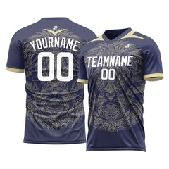 Custom Royal Gold Soccer Uniform Training Outfit Sportswear Jersey