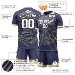 Custom Royal Gold Soccer Uniform Training Outfit Sportswear Jersey