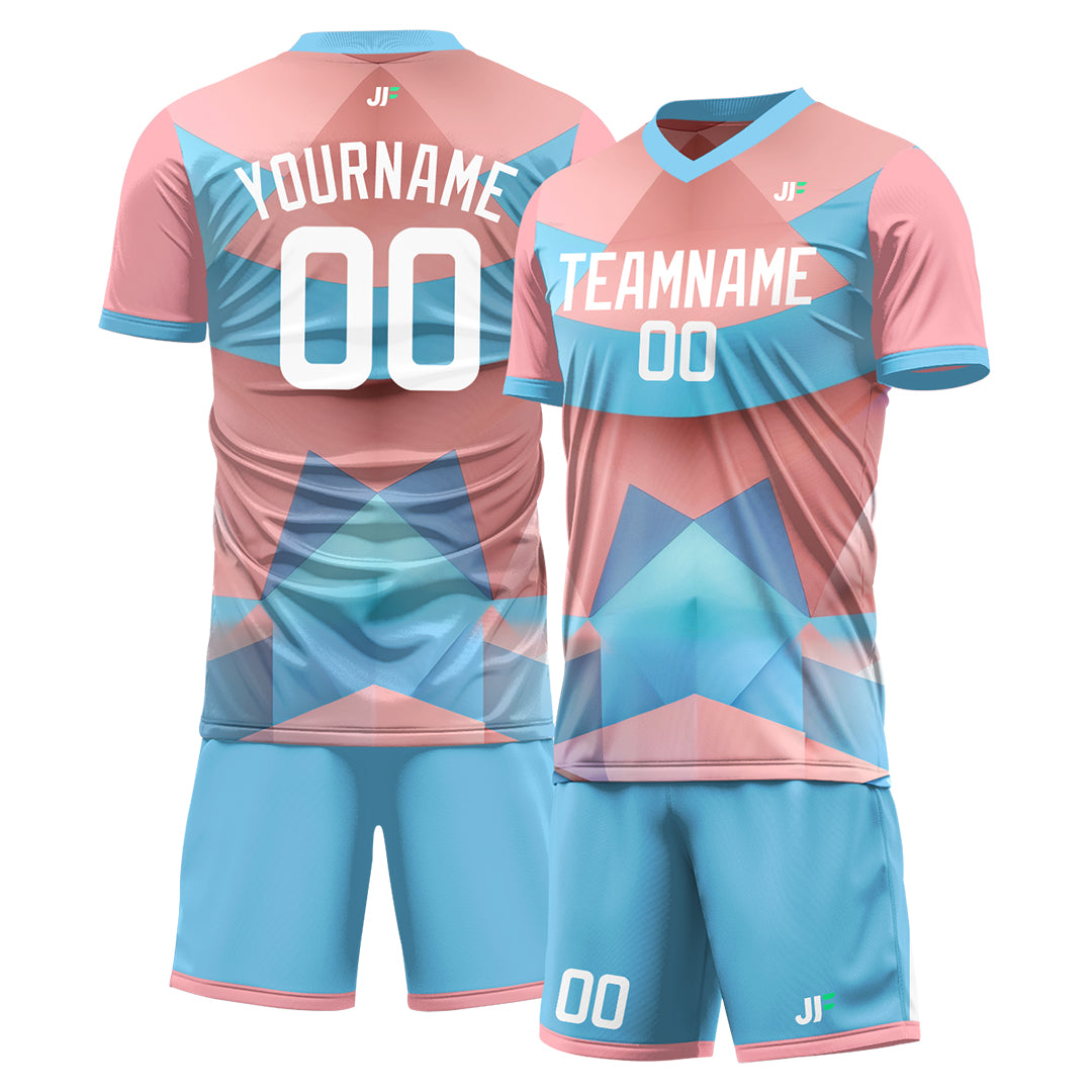 Custom Pink Soccer Uniform Training Outfit Sportswear Jersey