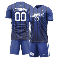 Custom Blue Soccer Uniform Training Outfit Sportswear Jersey