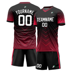 Custom Black Soccer Uniform Training Outfit Sportswear Jersey